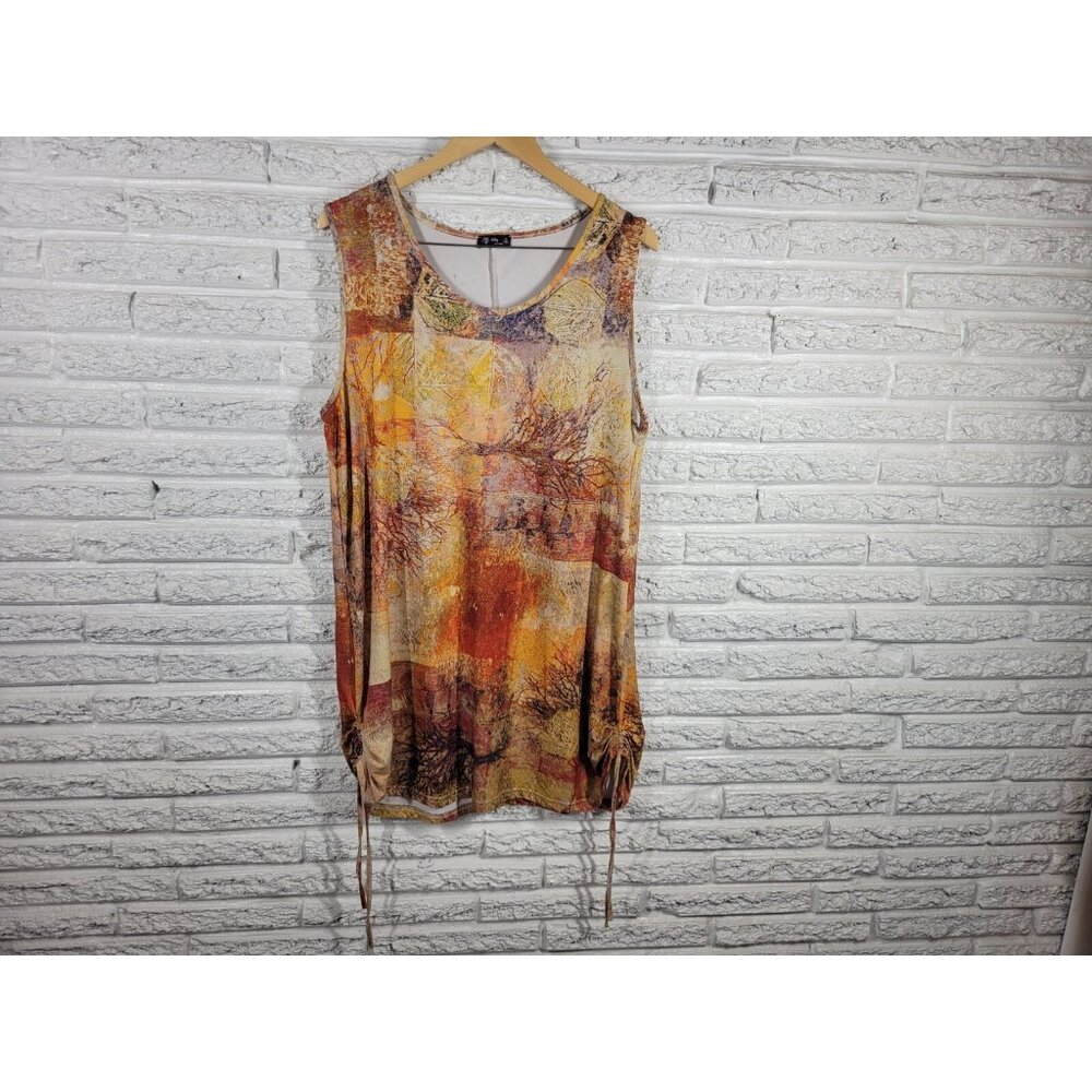 Lily Firmiana Womens Dress Extra Large Mini Sleeveless Casual Brown FLO43XE